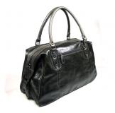 7071J 100% Leather Classic Travel Luggage Handbag Cross Body Duffle Travel Bag Huge 16.5"