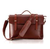 7082B Rare Genuine Cow Leather Men's Briefcase Laptop Handbag Messenger 