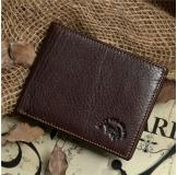 8014-3C 100% Real Genuine Leather Purse Wallet Card Holder 