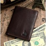 8015-2C 100% Real Genuine Leather Purse Wallet Card Holder 