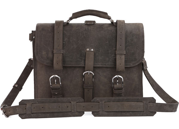 7072J Crazy Horse Leather Men's Briefcase Backpack Huge Travel Bag 