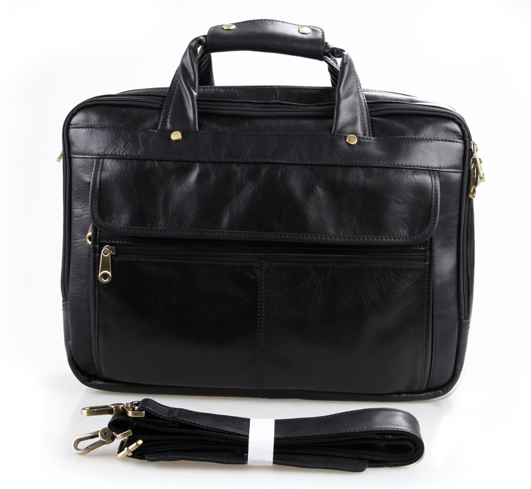 7146A Guarantee Genuine Cow Leather Men's Briefcase Handbag Messenger Bag For Business Men