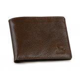 8015-3B Wolf Pattern Vintage Genuine Leather Men's Brown Wallet Credit Card Holder Purse 