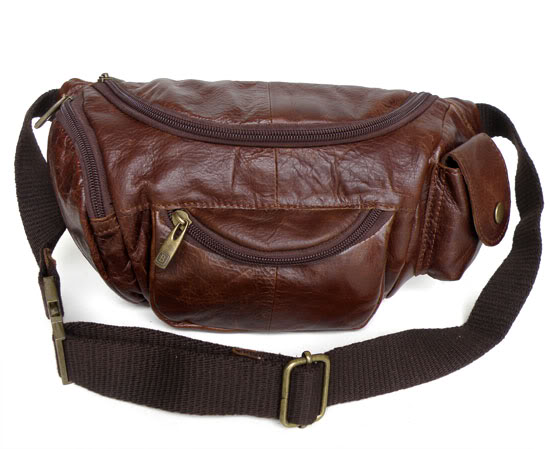 2068 Genuine Leather Unique Style Men's Waist Bag Fanny Pack