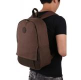 9004C Newest Canvas And Leather Travel Backpack Bookbag Schoolbag Hiking Weekender Bag