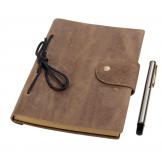 8081R Crazy Horse Leather Journals Notebook for Men and Women Brown Color