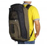 9025N Army Green+Black Durable Canvas Multifunction Mountainnering Rucksack for Laptop