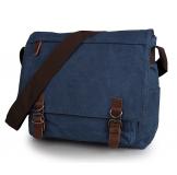 9027K Blue Durable Canvas Messenger Bag Cross Body Book Bag