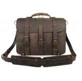 7072R-3 Brown Cow Leather Huge Capacity Men's Briefcase Backpack