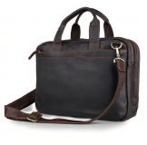 7092Q Cow Leather Men's Dark Brown Laptop Bag Handbag Briefcase Messenger