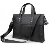 7329A Black Guarantee Genuine Cow Leather Men's Briefcase Handbag Messenger Bag For Business Men