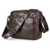 7332C Vintage Tan Leather Trendy Messenger Bag Men Purse