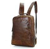 7347B 2016 New Arrival Genuine Cow Leather Mens Leather Young Backpack Laptop 