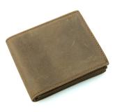 8056R-1 Vintage Leather Mens Brown Leather Pocket Wallet 