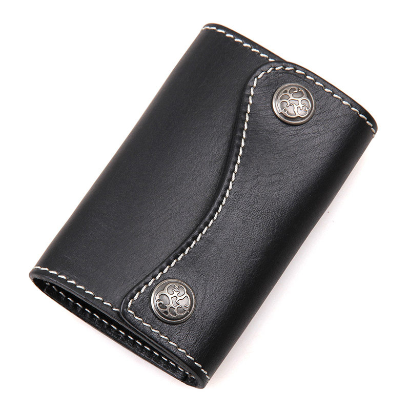 8130A New Products Black Genuine Leather Key Bag Supplier