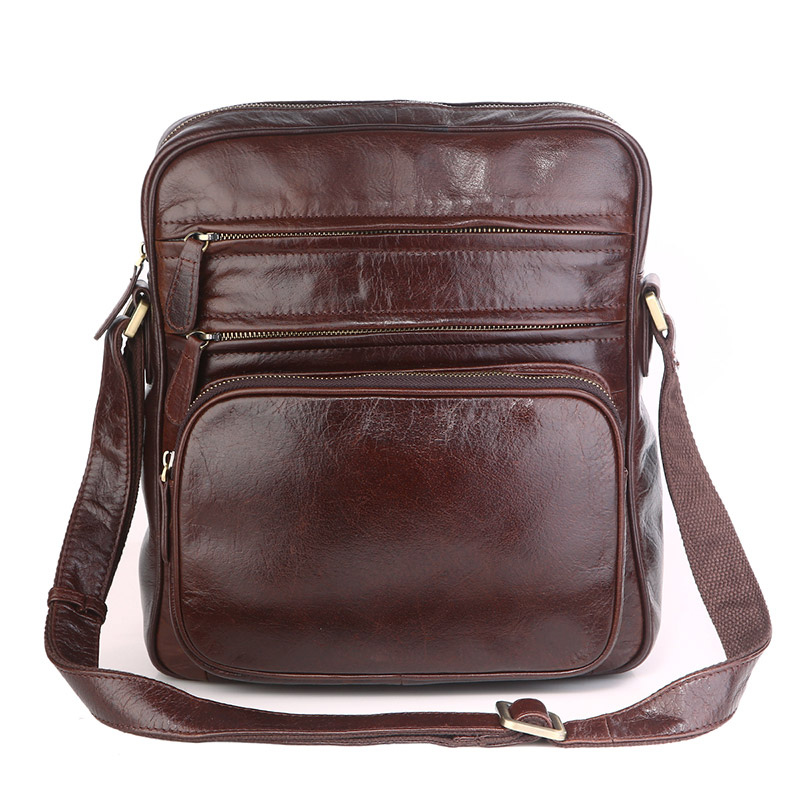 7337C New Products Vintage Tan Leather Trendy Shoulder Messenger Bag