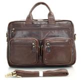 7231Q Hot Selling Brown Genuine Vintage Leather Men's Backpack Laptop Bag 