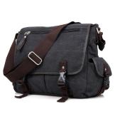 9035A Black Excellent Quality Leisure Canvas Outdoor Sling Bag 