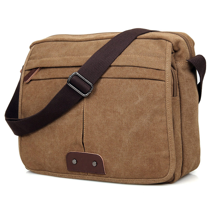 9039C Cheap Coffee Excellent Durable Canvas Sling Bag Crossbody Bag