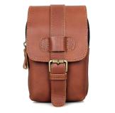 5002B Brown Cowhide Men's Phone Bag Belt Bag Manufacturer in China
