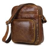 1008B Popular Brown Vintage Genuine Leather Messenger Bag Supplier in China 