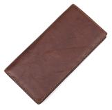 8030C-1 Vintage Leather Long Style Brown Wallet ID Card Holder for Men Chinese Supplier 