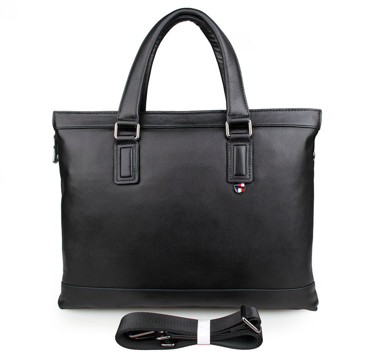7327A Black JMD Brand Genuine Cow Leather Men's Briefcase Handbag Laptop Bag Sling Bag 