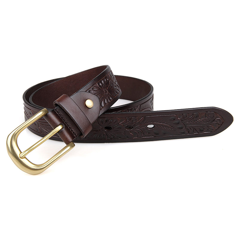 B011Q Hot Selling Promotional Mens Leather Belts 100% Genuine Men's Brand Military Belt Leather 