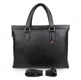 7327A Black JMD Brand Genuine Cow Leather Men's Briefcase Handbag Laptop Bag Sling Bag 
