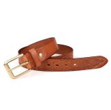 B016B Hot Sale Cheap Commercial Pin Buckle Men Leather Belt 