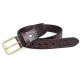 B014Q Beautiful Pattern Durable Vegetable Leather Brown Fashion Handmade Mens Belt 