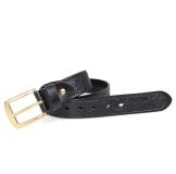 B014A Men Stripe Metal Buckle Genuine Leather Belt Man Fashion Belt