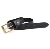 B009A High Quality Durable Genuine Leather Black Fashion Belt for Men Supplier in China