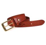 B009B-1 Scales Pattern Vegetable Leather Brown Fashion Adjusted Length Belt 