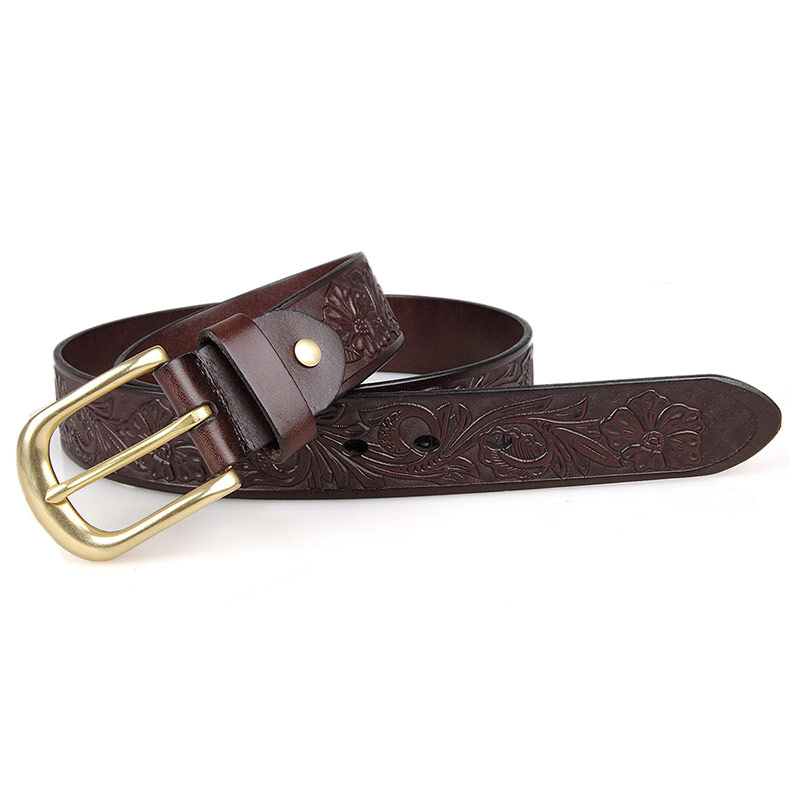 B012Q Trendy Unisex Dressed Belt Bright Brown Leather Belt Manufacturer