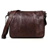 7338C Coffee Vintage Cow Leather Men Sling Bag for Young