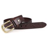 B012Q Trendy Unisex Dressed Belt Bright Brown Leather Belt Manufacturer