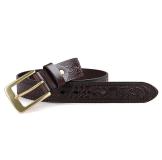 B001Q-1 Hot Wholesale Fashional Basic Men Belt with Big Old Brass Buckles