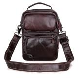 1010C Trend Coffee Cowhid Leather Men Ipad Messenger Bag Manufaturer China  