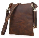 7118R 100% Genuine Vintage Leather Men's Dark Brown Shoulder Bag Manufacturer