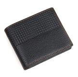 8147A Unique Design Black Wallet Real Genuine Leather Billfold 