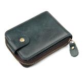 R-8192K Blue Lady Card Holder Changes Pocket Cow Leather 