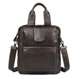 7266J Genuine Leather Men's Handbag Small Messenger Bag