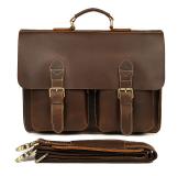 7105B-1 Crazy Horse Leather Style Men's Briefcase Bag Handbag Laptop Bag Messenger Bag
