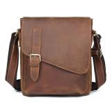 1061B Crazy Horse Leather Unique Design Sling Bag for Men