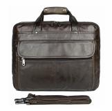 7146J Guarantee Genuine Cow Leather Men's Briefcase Handbag Messenger Bag
