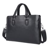 7410A Simple Design Leather Laptop Real Cow Leather Briefcase for Men