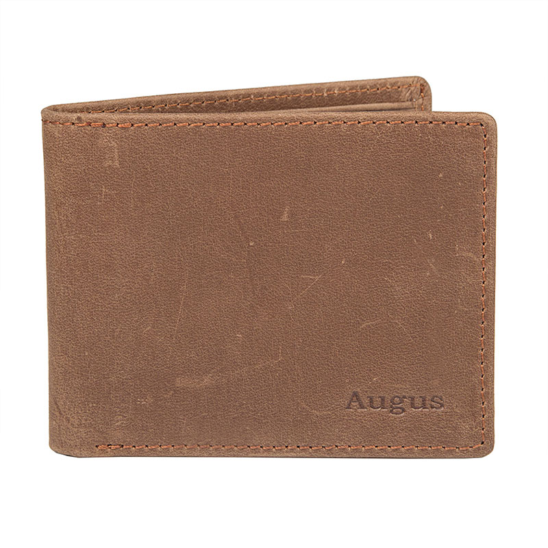 R-8029SR-1 Brand Crazy Horse Leather Wallet RFID Card Holder 