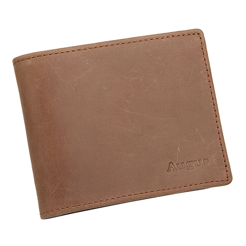 R-8056SR-1 Durable Crazy Horse Leather Wallet RFID Card Holder 