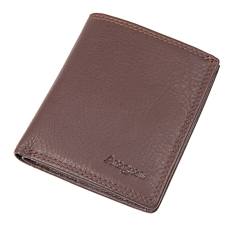 R-8144C-1 Real Cow Leather Wallet for Men RFID ID Card Holder